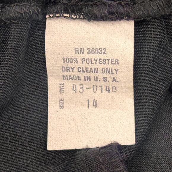 Vintage Black Midi Pencil Skirt Womens Size 14 Elastic Waist Minimalist Classic - Picture 5 of 6